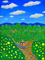 童画作家・秋野赤根のノスタルジック童画館・新館「みかん畑のジェットコースター」