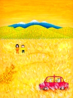 童画作家・秋野赤根のノスタルジック童画館・新館「キツネのタクシー」